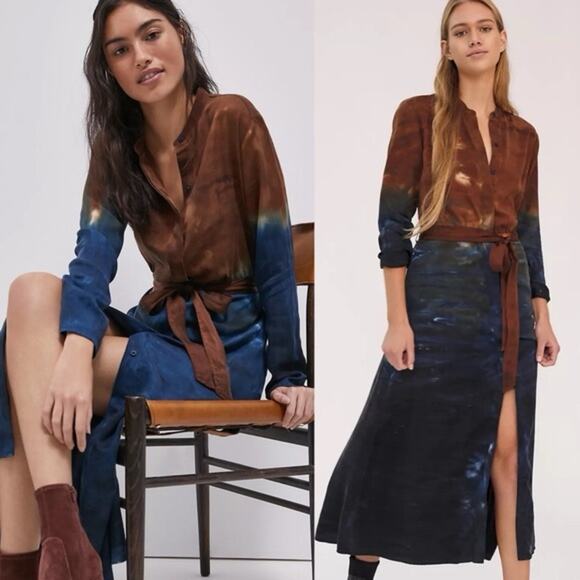 Anthropologie Cloth & Stone Tye-Dye Maxi Dress Size XS - Picture 1 of 8